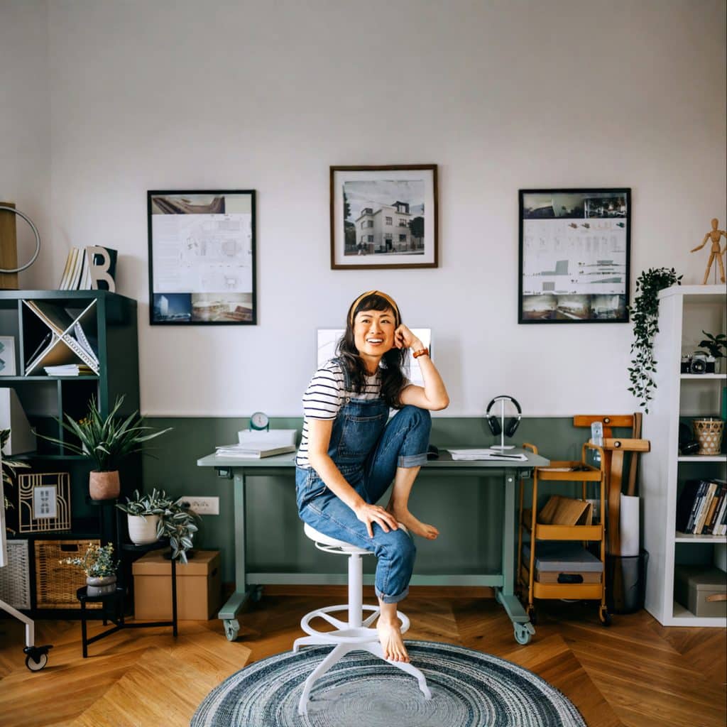femme entrepreneure dans son bureau